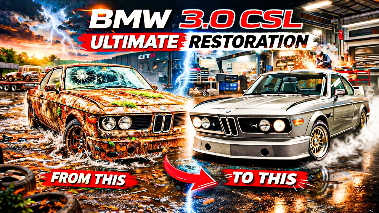 BMW 3.0 CSL Restoration – Full Classic Car Rebuild from Rust to Showroom 4K.ASMR
