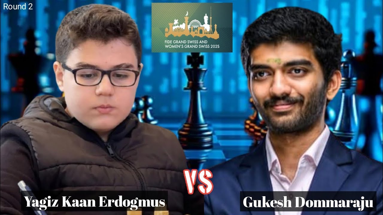 Gukesh Dommaraju vs Yagiz Kaan Erdogmus | FIDE Grand Swiss 2025 | chesscom 