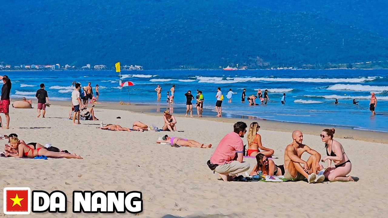 DA NANG Vietnam Lunar New Year Atmosphere at My Khe Beach - Real Life & Travel Moments