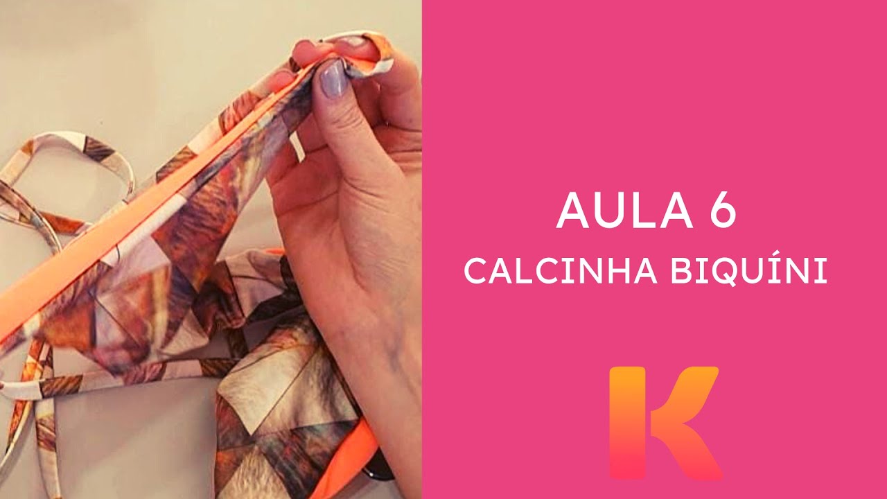 CALCINHA BIQUÍNI  - AULA 6/7 - Como Costurar o Elástico (Overloque e Zigue-zague são mais indicadas)