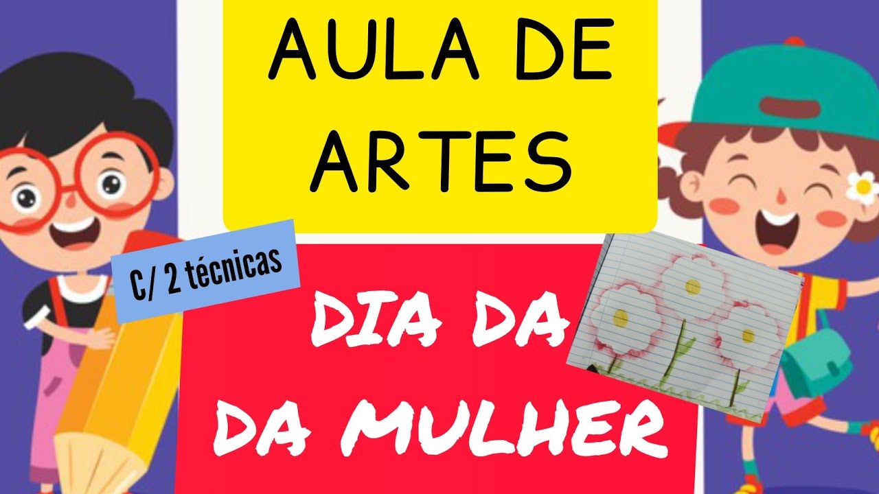 AULA DE ARTES DIA DA MULHER ONLINE - ARTE COM BATON E BOMBRIL