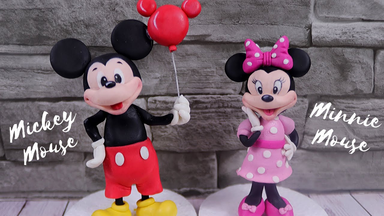 Mickey Mouse and Minnie Mouse Cake Topper Tutorial