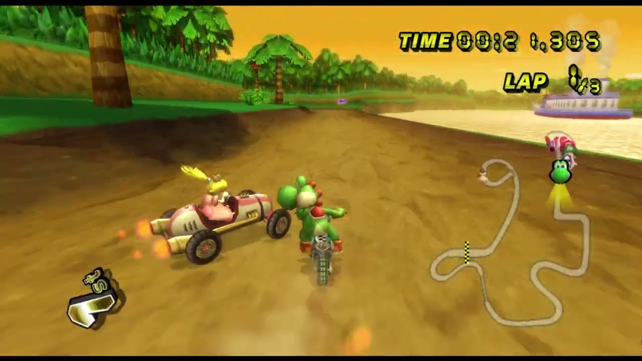 Mario Kart Wii Mirror Leaf Cup with Yoshi