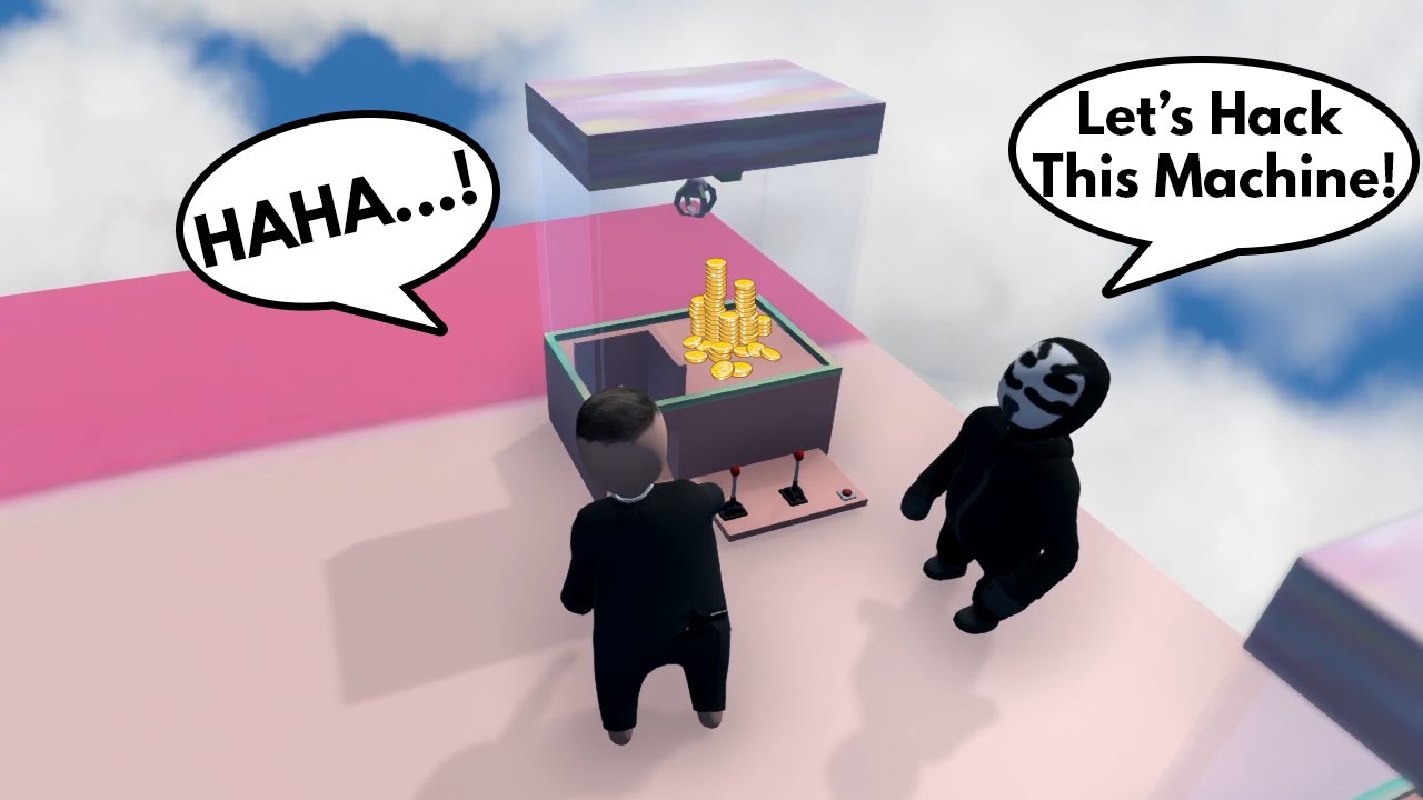 2 HACKERS HACKING GOLD COIN MACHINE in HUMAN FALL FLAT