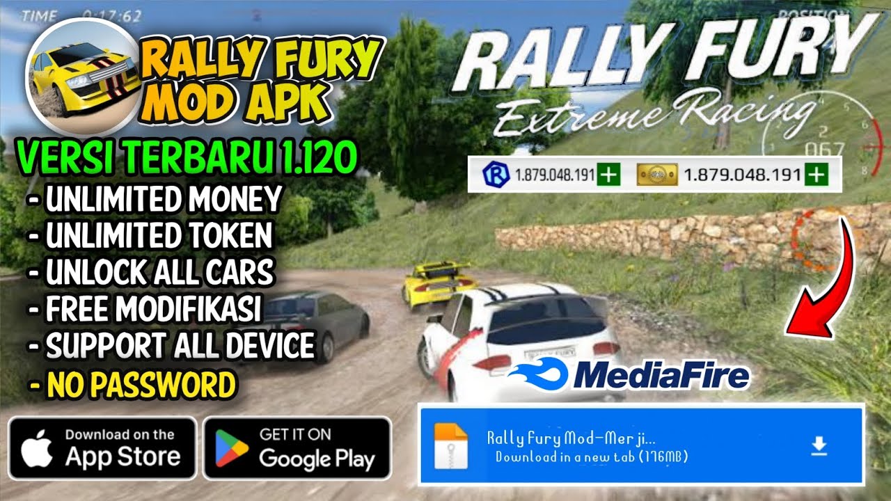 NEW UPDATE‼️ Rally Fury Mod Apk V1.120 Terbaru 2025 - Unlimited Money & Token, Unlock All Cars