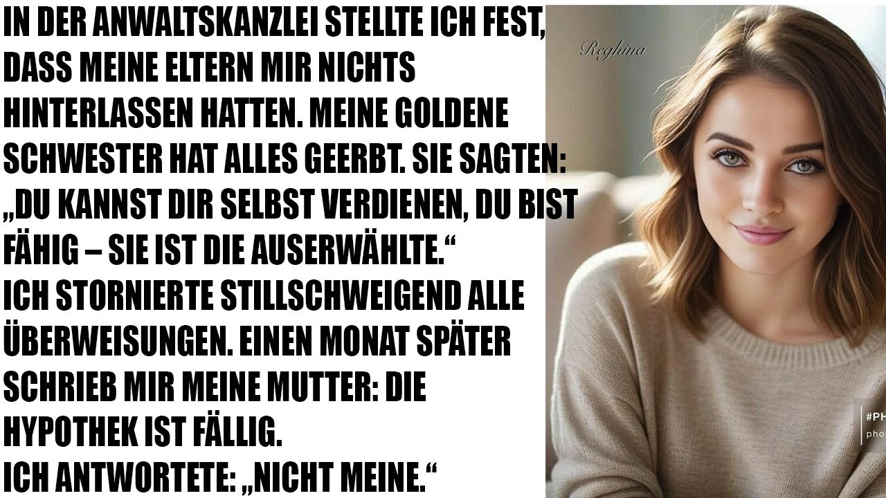 Meine Eltern gaben mir nichts – alles ging an meine Schwester!