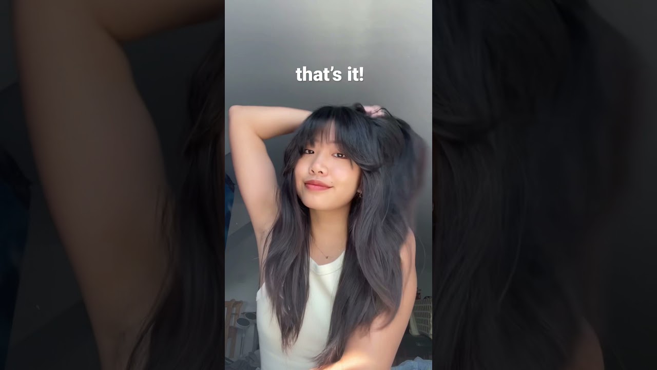 how i style my bangs with a straightener #youtubepartner