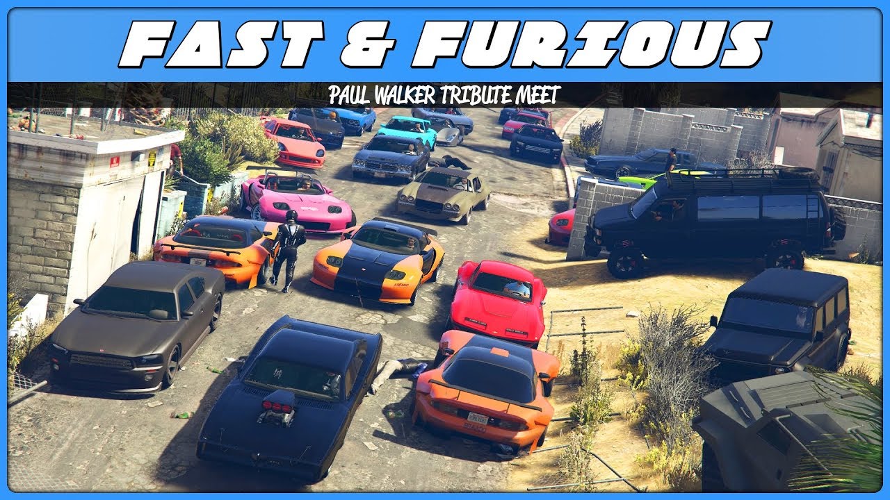 Fast & Furious Paul Walker Tribute (GTA 5 Online Car Meet)