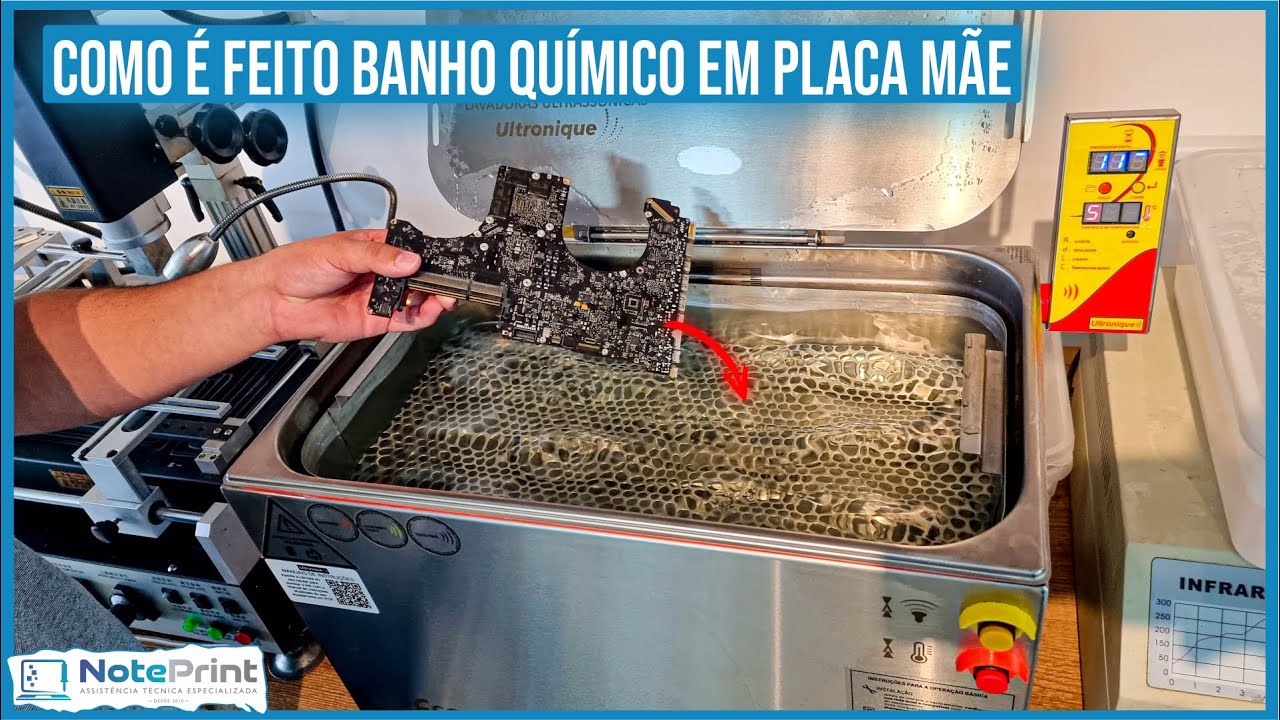 Como é feito o BANHO QUÍMICO em PLACAS utilizando a CUBA ULTRASSÔNICA