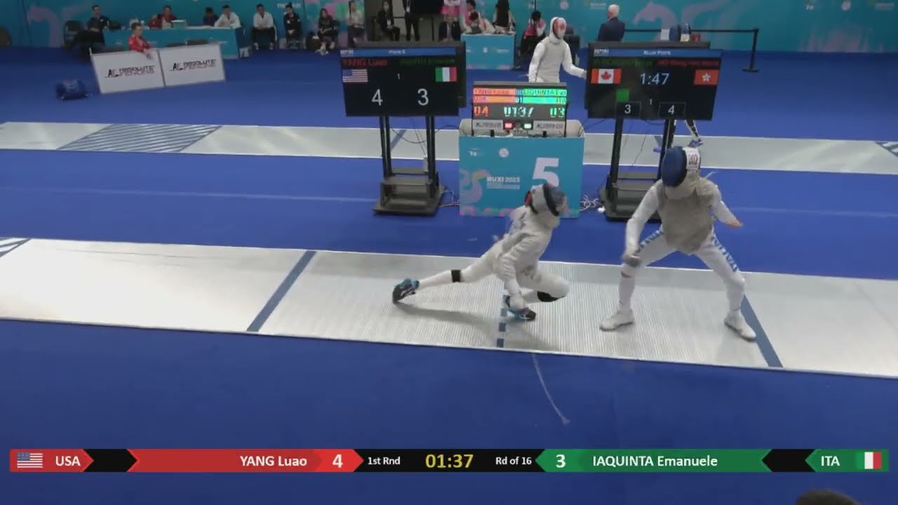 Wuxi Worlds 2025 CMF - L16 - Luao Yang CHN v Manu Iaquinta ITA