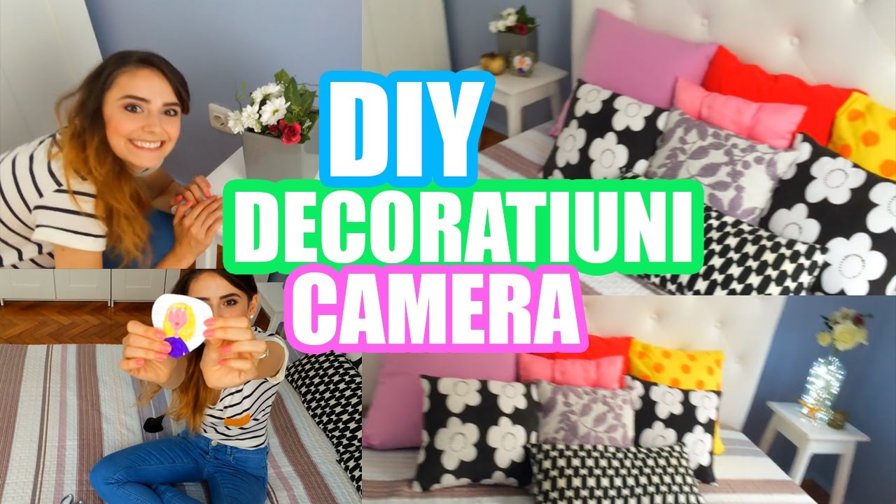 DIY Decoratiuni Pentru Camera: Fac Noptiere, Lampa si Covor! 💖