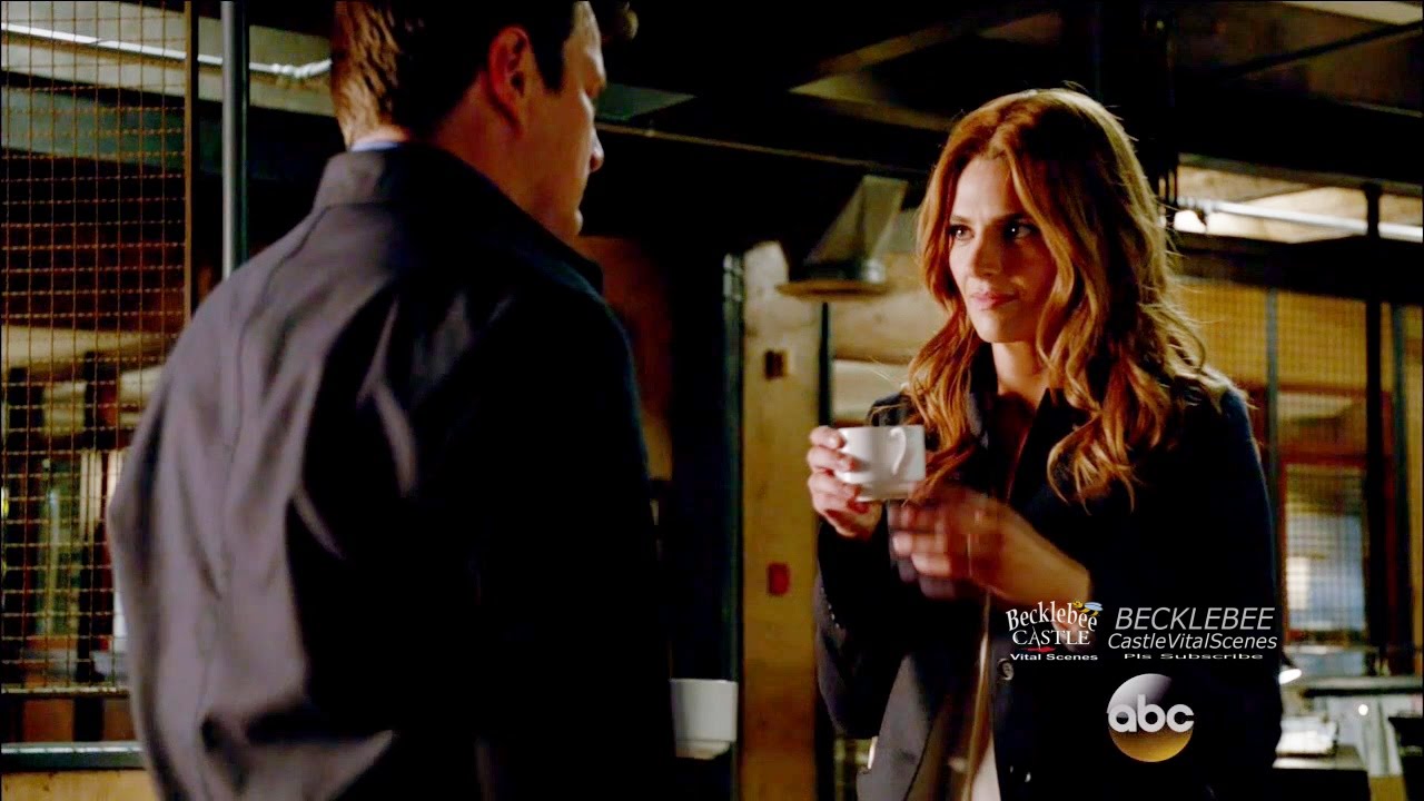 Castle 8x04 End Scene  “What Lies Beneath”  Castle Beckett & Coffee Season 8 Episode 4