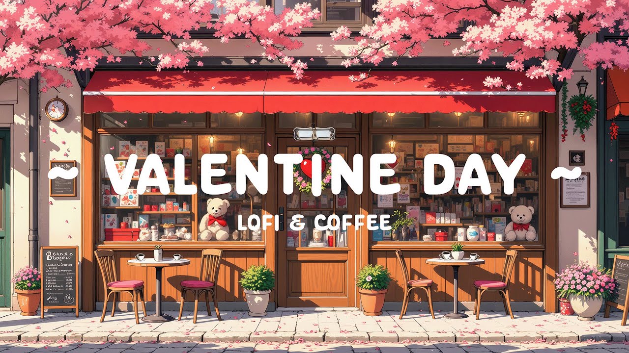 Valentine day 💖 Dating Time with Cozy & Warm Lofi Cafe 🌱 Romatic Time [ Lofi Hip Hop - Relax Music ]