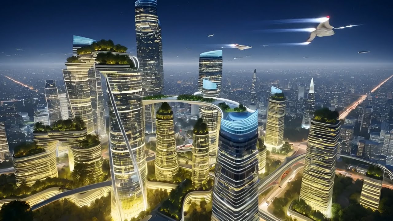 Life in the Eco City of 3100 🌿 | Calm Futuristic Human Life