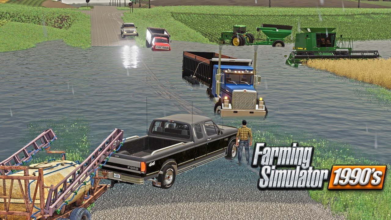 FLASH FLOOD, BEAVER DAM REMOVAL, EQUIPMENT SALVAGE (90s MULTIPLAYER ROLEPLAY) FARMING SIMULATOR 19