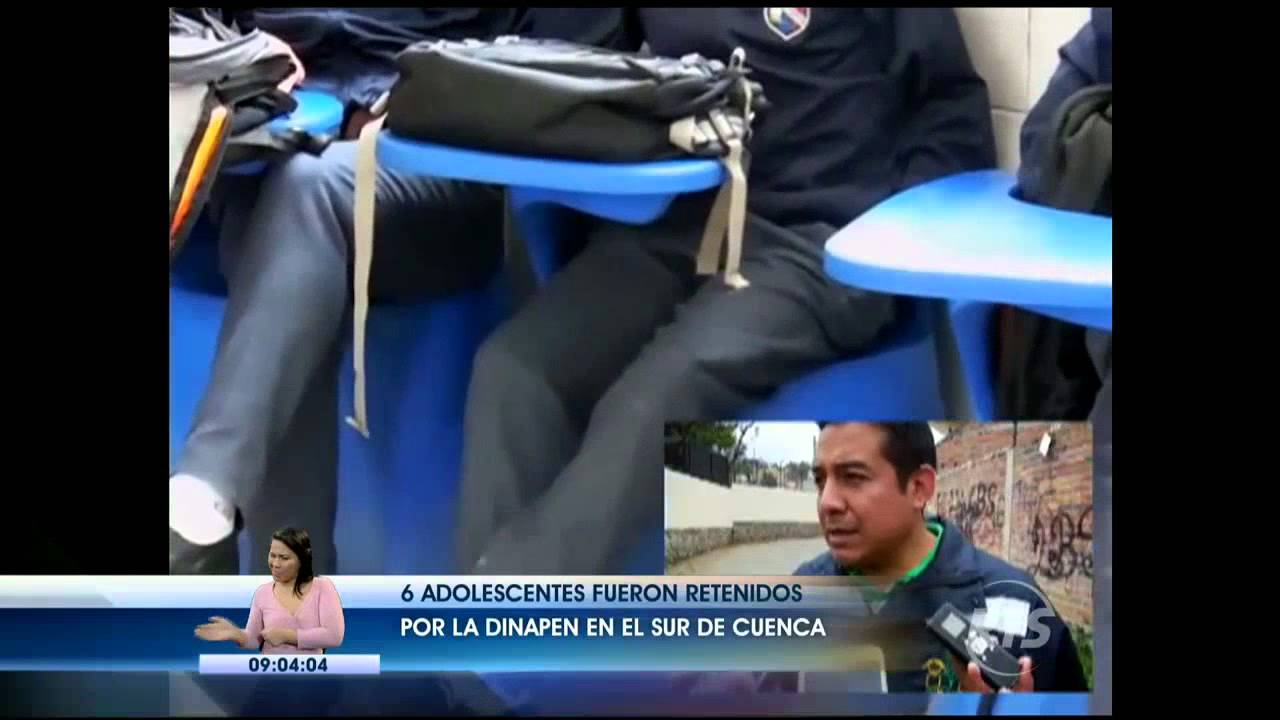 Seis adolescentes fueron retenidos por la DINAPEN en el sur de Cuenca