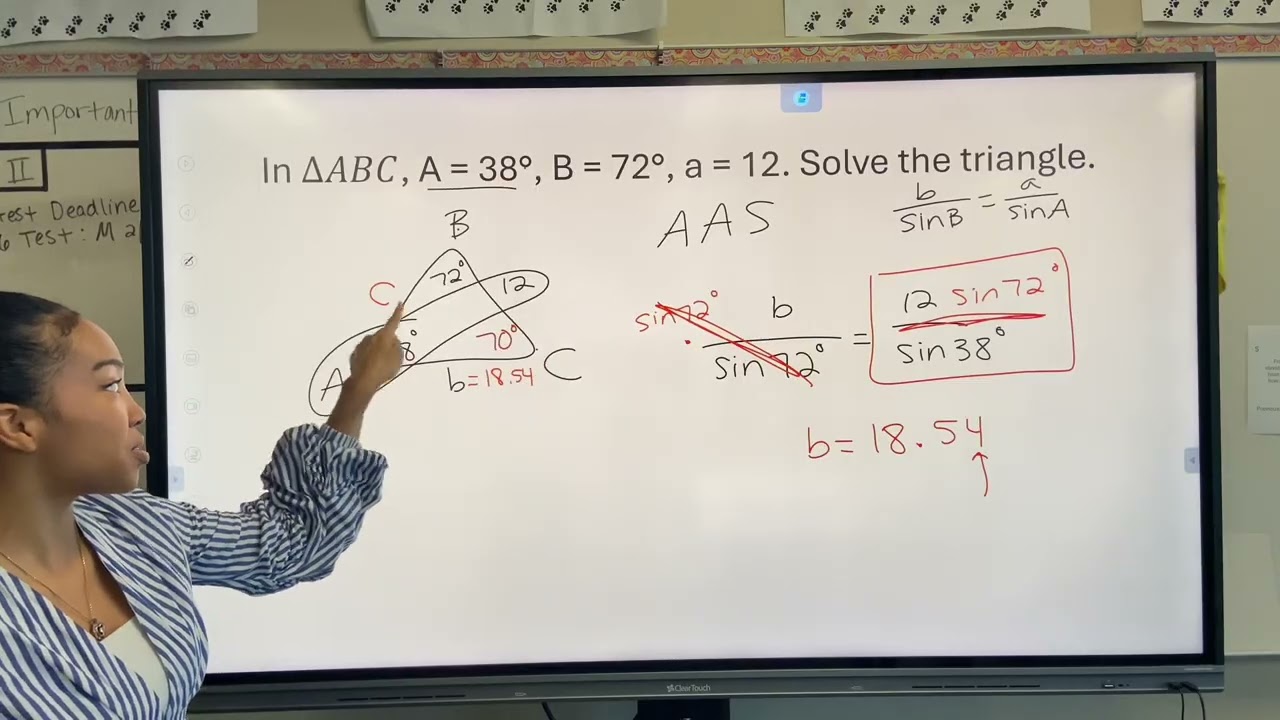 Solving Triangles Using the Law of Sines (AAS & ASA Only!)