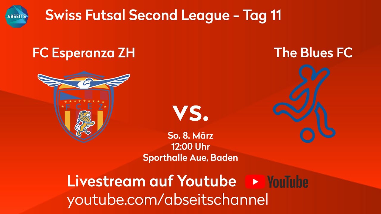 FC Esperanza ZH vs. The Blues FC | Swiss Futsal Second League - Gr. 3 - Tag 11 | 08.03.2026