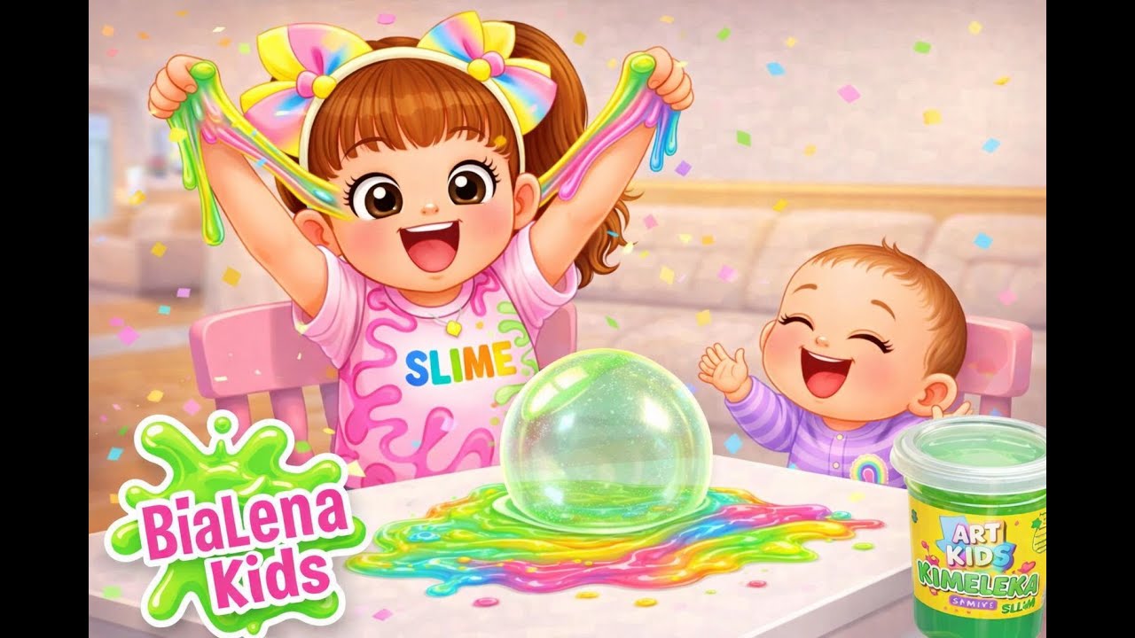 Brincando com Slime Colorido | Vídeo Infantil 🎵