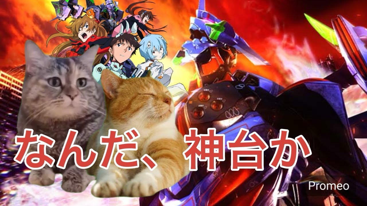 【猫ミーム】初めてエヴァ15打った時の話