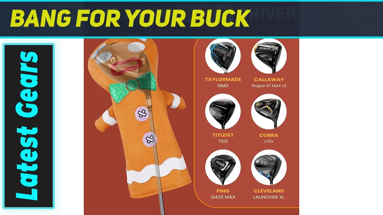 Amazing Brown Monster Cookie Golf Headcover: Ultimate Course Personality!