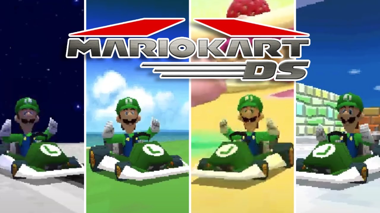Mario Kart DS - Shine Runners (All Stages, Hard Difficulty)