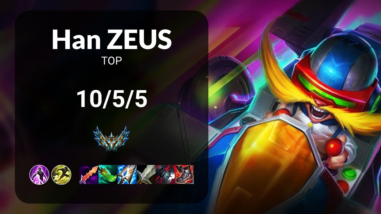 Han Zeus Corki vs Jayce TOP - KR CHALLENGER Patch 15.13