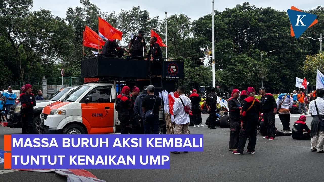 Buruh Demo Hari Ini di Kawasan Monas dan Istana