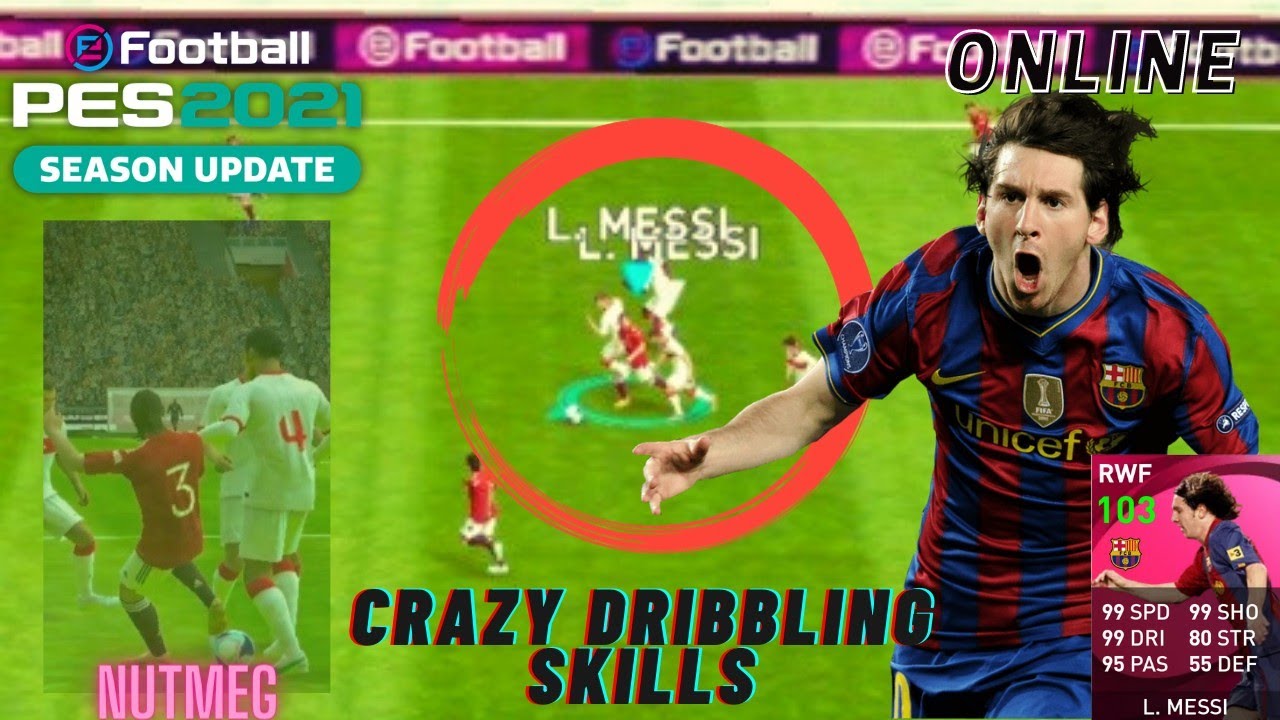 Iconic Messi Crazy Dribbling & Nutmeg Skill 🤯😨 Pes 2021 Mobile 103 Rated Iconic Messi Rewiew #Shorts