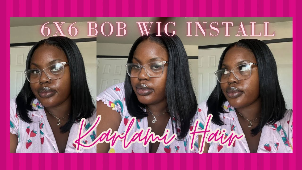 $39 Bob Wig | 6x6 Closure Wig Install | Karlami Hair | FULL INSTALL TUTORIAL 🩷