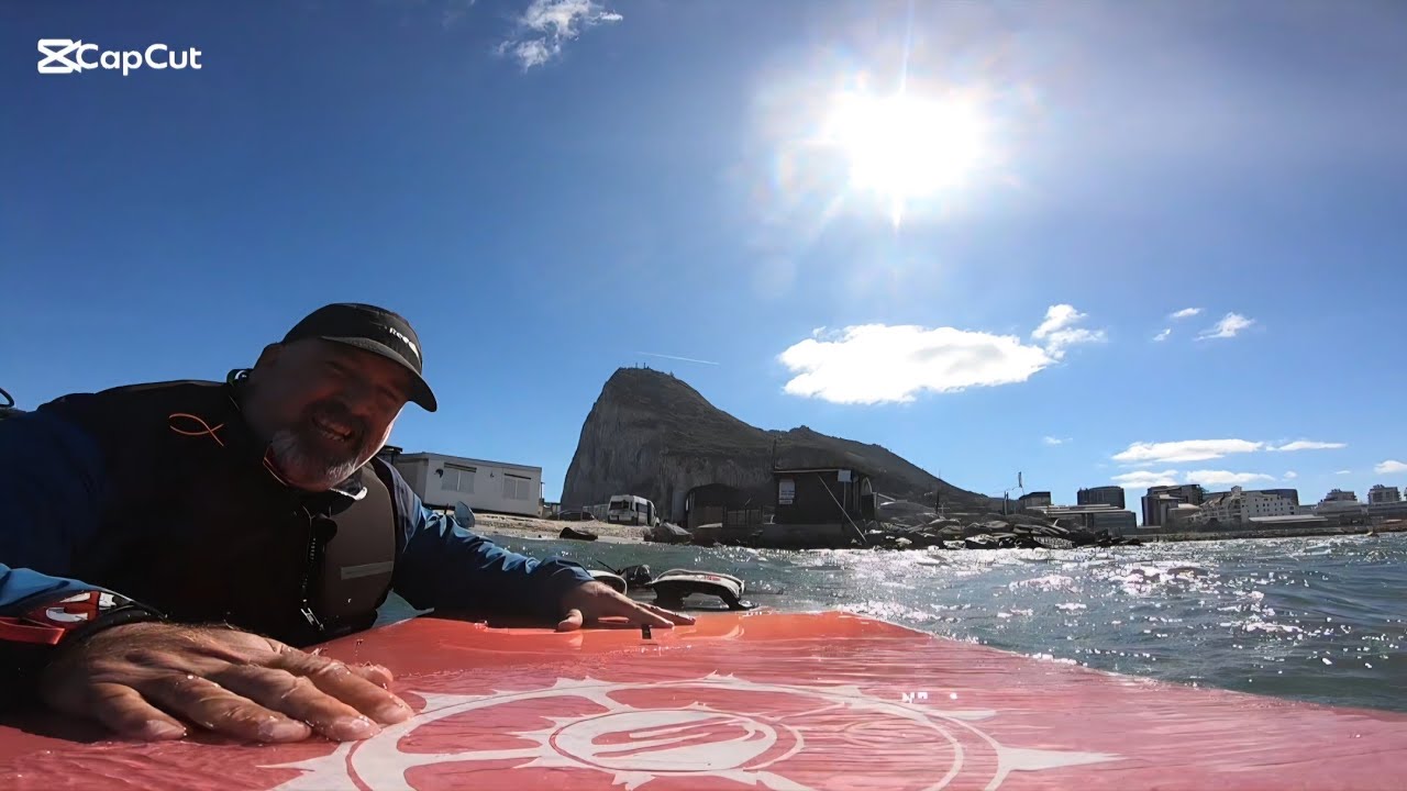 Winter wingfoil session