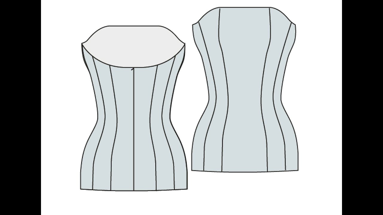 Patron du bustier, pt. 2, on trace les pièces.