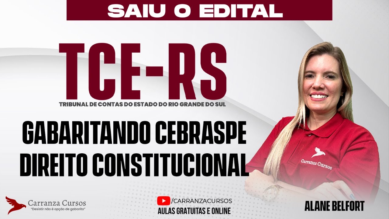 Concurso TCE-RS | Direito Constitucional CEBRASPE | Questões Comentadas para Gabaritar