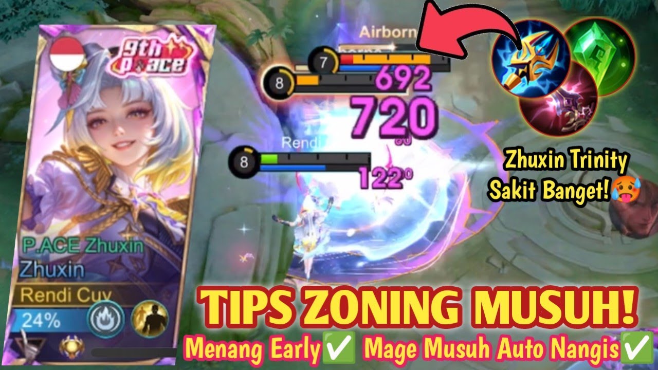 CARA ZONING MUSUH PAKAI ZHUXIN TRINITY! MUSUH AUTO MENANGIS! BUILD ZHUXIN TERSAKIT 2026 - MLBB