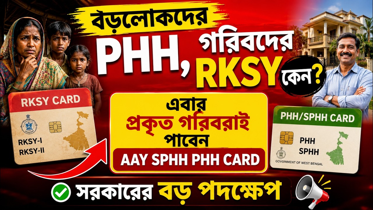 সুখবর! এবার প্রকৃত গরিবরাই পাবেন AAY SPHH PHH Card। WB Digital Ration Card Apply Online 2026 |