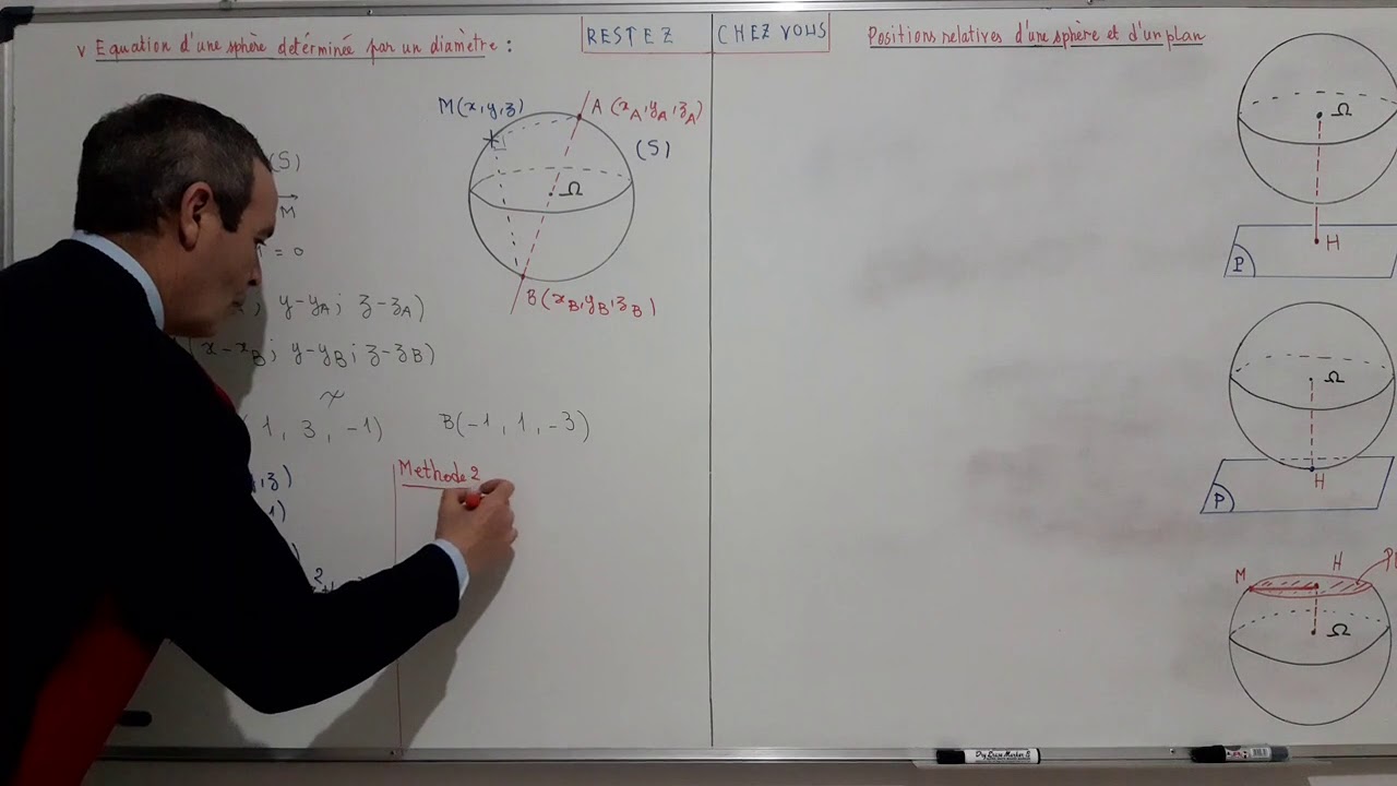 géométrie dans l'espace (intersection d'une sphère et d'un plan)