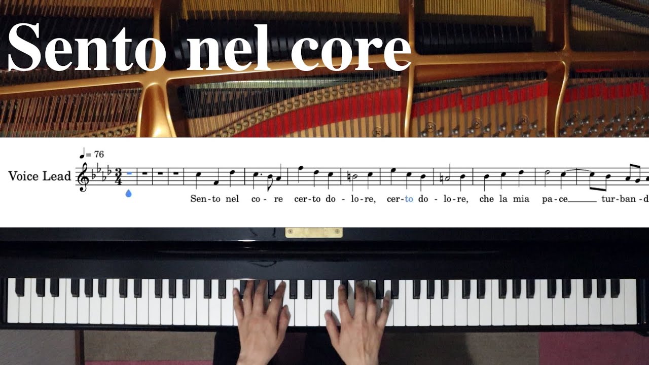 【ピアノ伴奏】Sento nel core /f-moll 《楽譜付き》