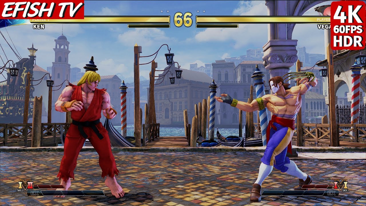 Ken vs Vega (Hardest AI) - Street Fighter V