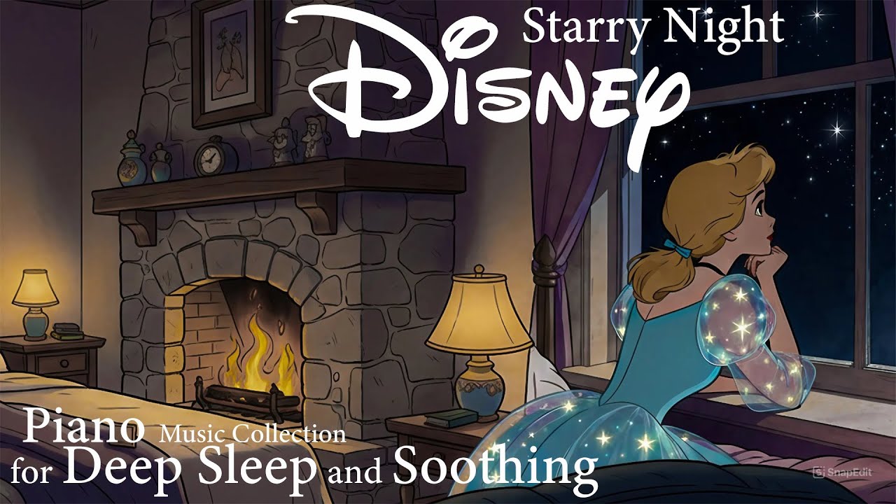 Under a Starry Sky ✨ Disney Piano Music for Deep Sleep & Gentle Dreams