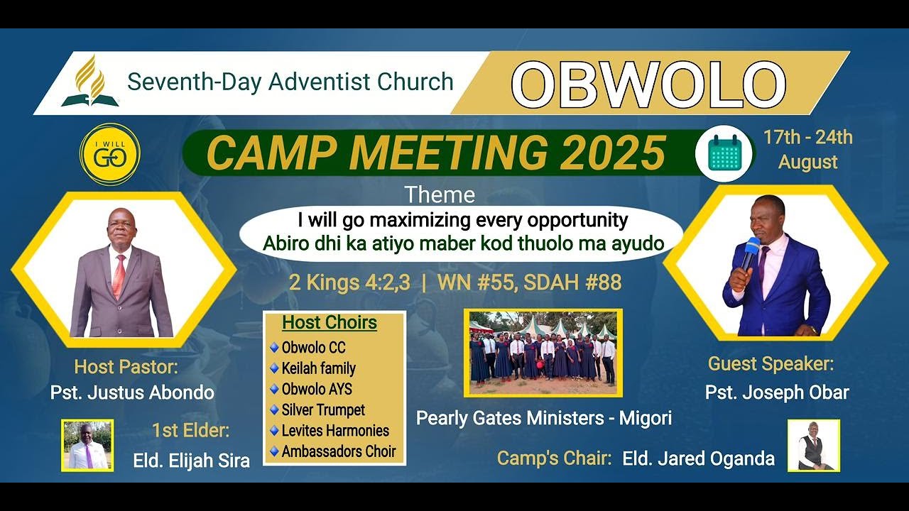 Seventh Day Adventist Church || Obwolo 2025 || Camp Meeting ||Afternoon Session