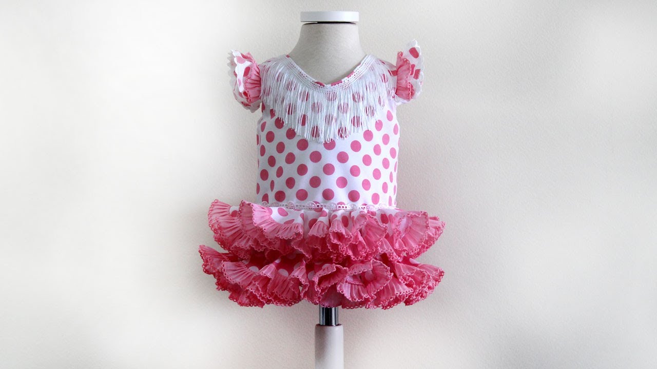 Vestido flamenco para bebé. Patrones infantiles