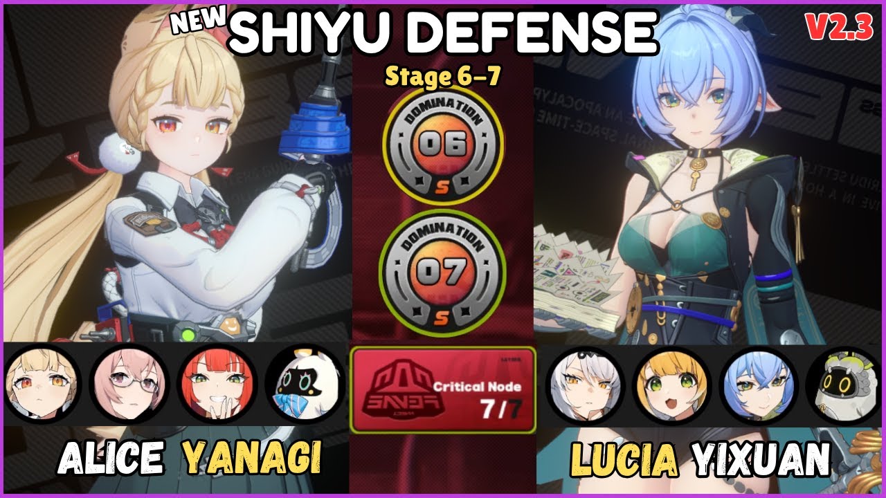 NEW Shiyu Defense Alice & Yixuan x Lucia Stage 6-7 | Zenless Zone Zero v2.3