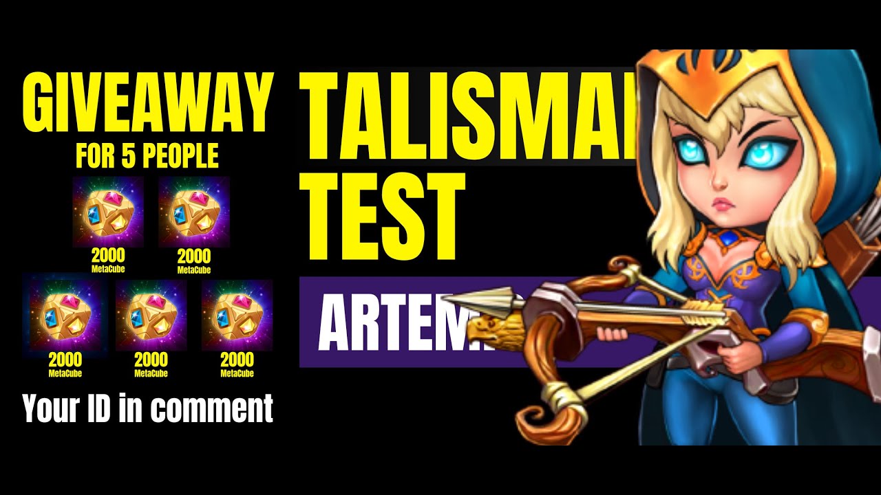 GIVEAWAY + ARTEMIS TALISMAN TEST 🥶🥶🥶Hero Wars Alliance