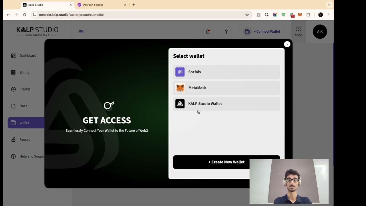 Creating a Custodial Polygon Wallet on AMOY Network Using KALP Studio