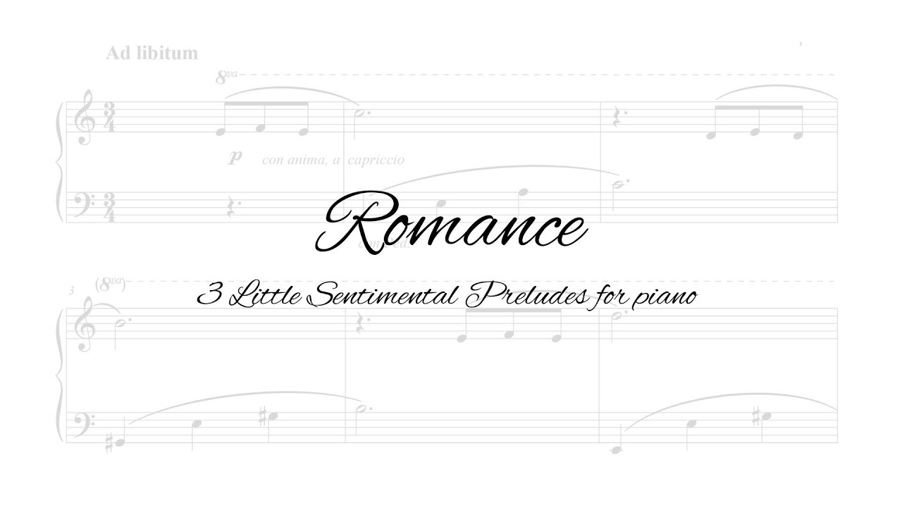 Galina Bobrova «3 Little Sentimental Preludes 'Romance'» for piano