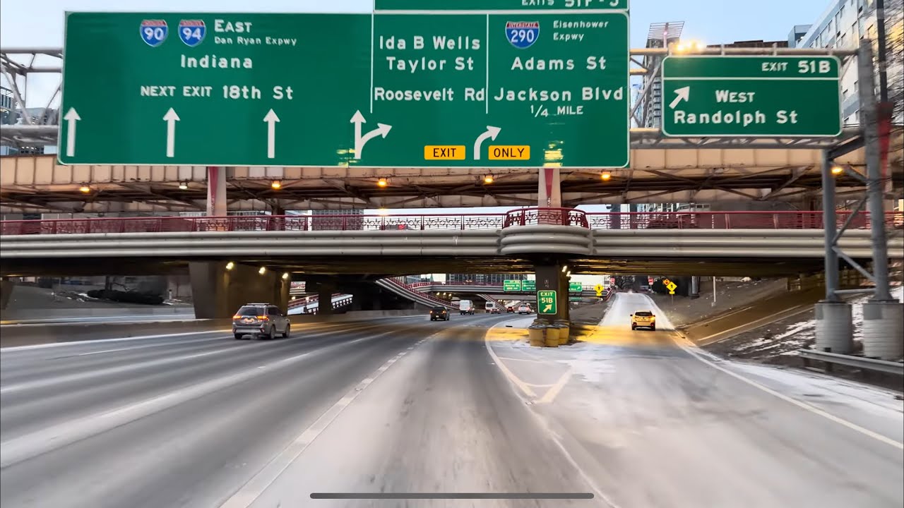 January 24, 2026 Driving to Chicago Temp at-9 windchill -25 