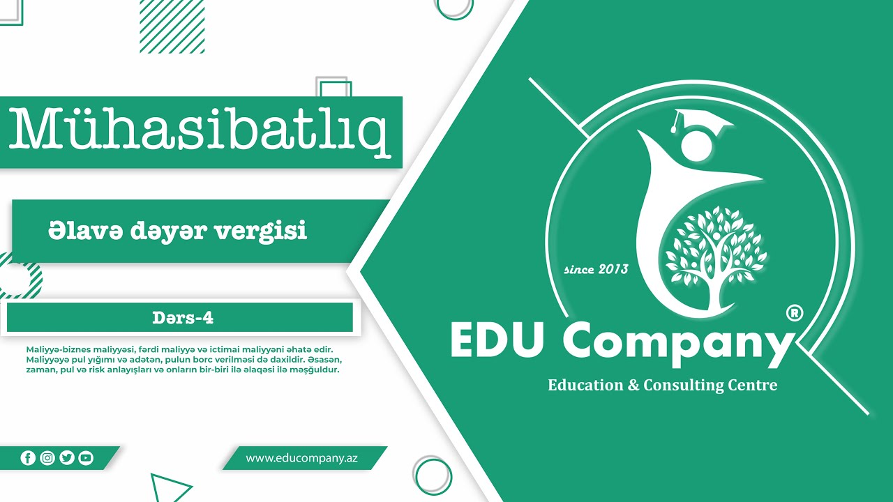 4#Mühasibatlıq.Əlavə dəyər vergisi