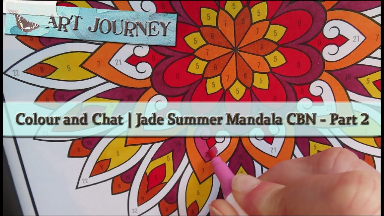 Colour & Chat | Jade Summer Mandala Color-by-Number Part 2 | Color with Me