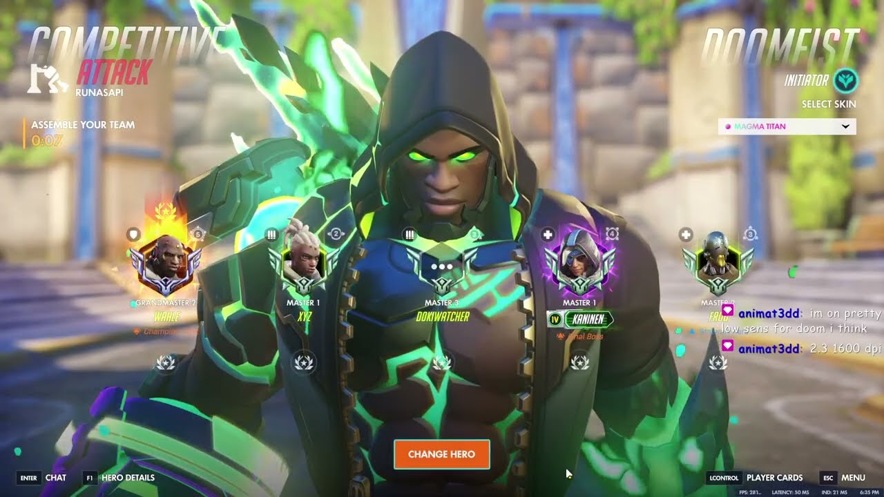 Overwatch New Doomfist God Wahle Road To Rank 1 Spot As Doomfist -POTG-