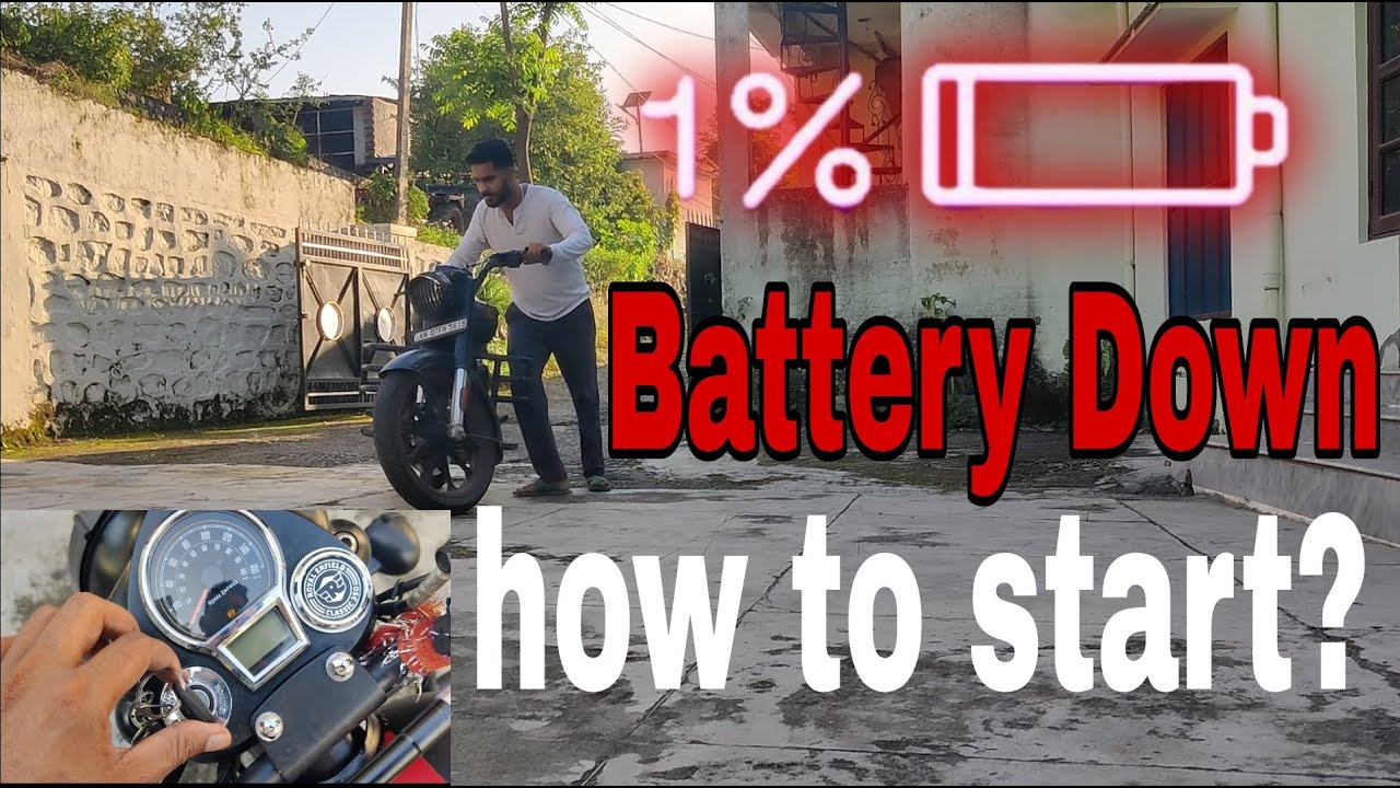 RE classic 350 reborn Battery down || kaise start kare??